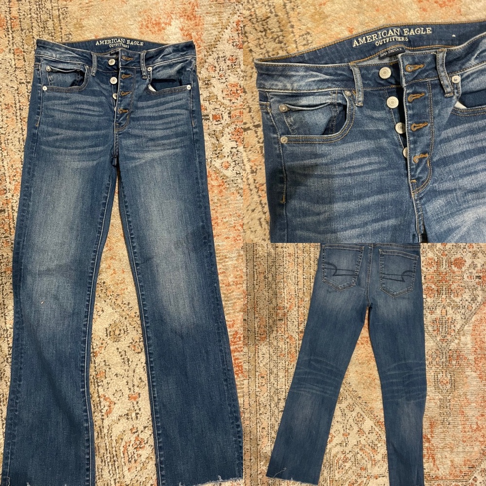 American Eagle Demi Boot Cropped Jean